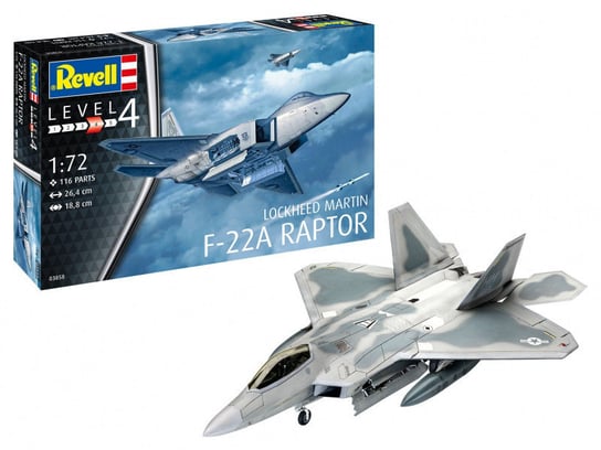 Revell, Lockheed Martin F-22A Raptor, Model do sklejania, 14+ Revell