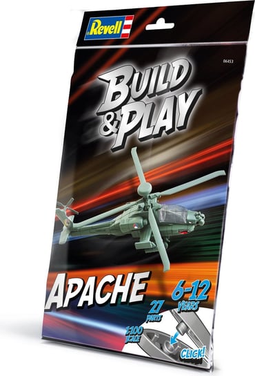 Revell, model do składania Build & Play AH-64 Apache, skala 1/100 Revell