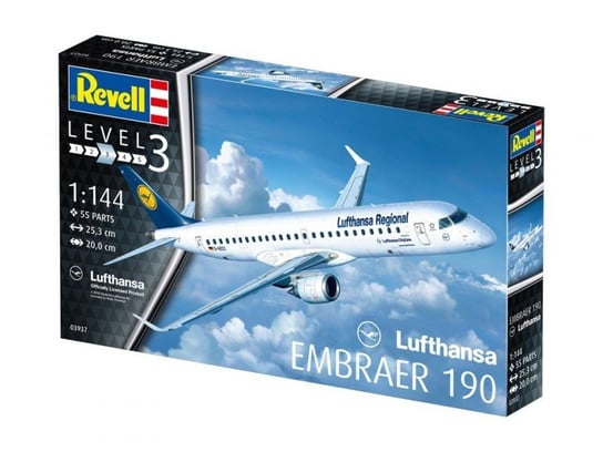 Revell, model do sklejania Samolot Embraer 190 Lufthansa Revell
