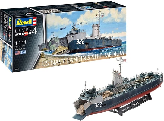 Revell, model do sklejania US Navy Landing Ship Revell
