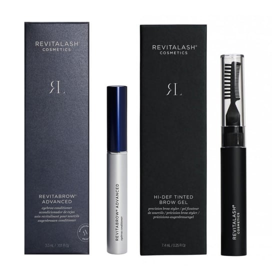 RevitaLash RevitaBrow and Hi-Def Tinted Brow | Zestaw do brwi: odżywka do brwi 3ml + koloryzujący żel do brwi jasnobrązowy 7,4ml Revitalash