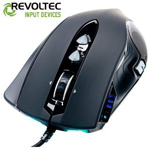 Revoltec mysz FightMouse Elite, czarna świecąca, laserowa Revoltec
