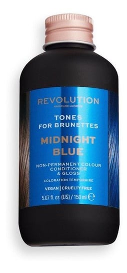 Revolution Haircare, Tones for Brunettes, farba tonująca do włosów ciemnych, 03 Midnight Blue, 150 ml Makeup Revolution