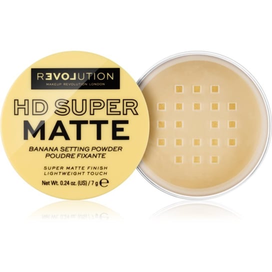 Revolution Relove HD Super Matte utrwalający transparentny puder z matowym wykończeniem odcień Banana 7 g Inna marka