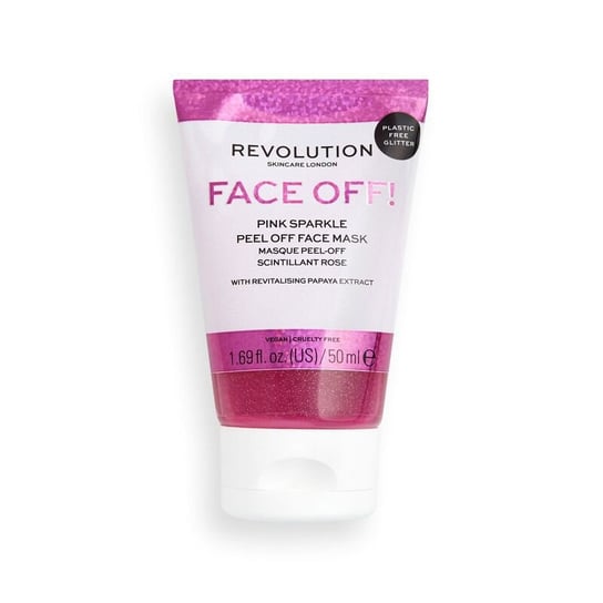 Revolution Skincare, Face Off! Pink Sparkle Glitter, Maseczka do twarzy peel-off, 50 ml Revolution Skincare