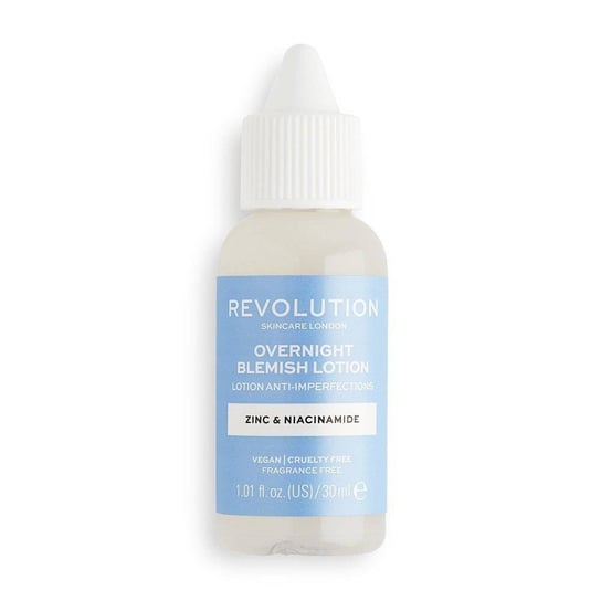 Revolution, Skincare Overnight Blemish Lotion Zinc & Niacinamide, Punktowy preparat na niedoskonałości, 30ml Revolution