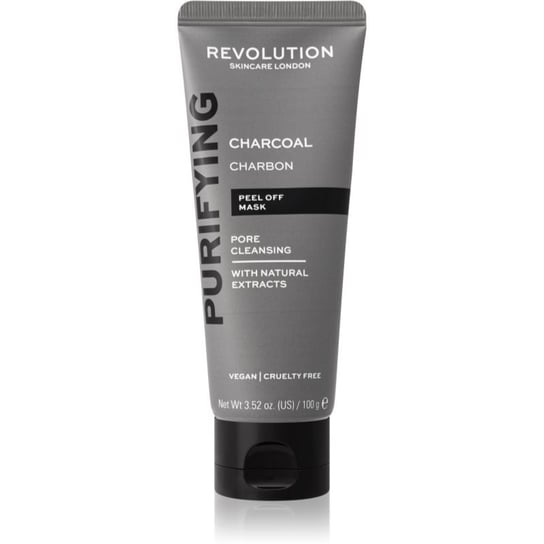 Revolution Skincare Purifying Charcoal maseczka złuszczająca przeciw zaskórnikom z aktywnym węglem 100 g Revolution Skincare