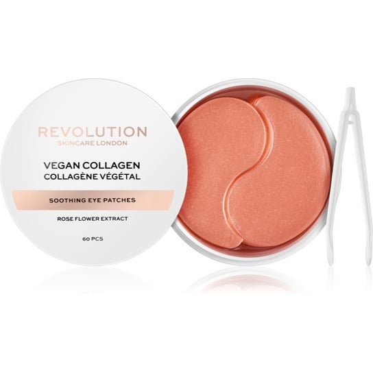 Revolution Skincare Rose Gold Vegan Collagen hydrożelowa maska wokół oczu o działaniu uspokajającym 60 szt. Revolution