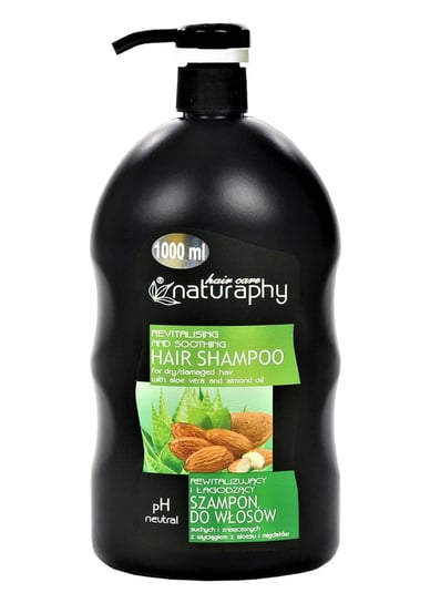 Rewitalizujący i łagodzący szampon do włosów suchych i zniszczonych z wyciągiem z aloesu i migdałów 1L Blux Cosmetics