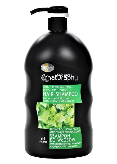 Rewitalizujący i zmniejszający przetłuszczanie szampon do włosów przetłuszczających się i normalnych z wyciągiem z liści pokrzywy 1L Blux Cosmetics
