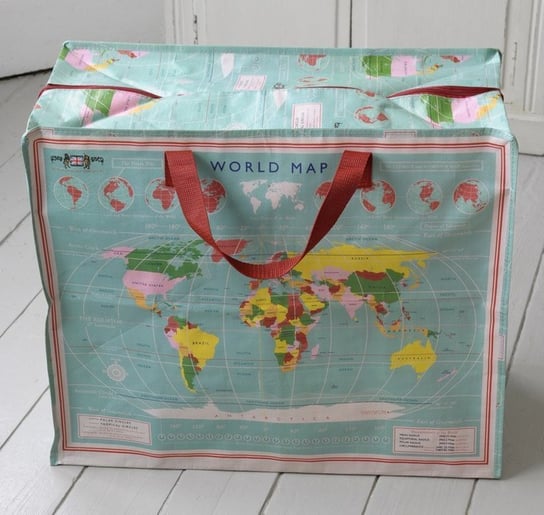 Rex London, torba do przechowywania, Jumbo Bag, Mapa świata Rex London
