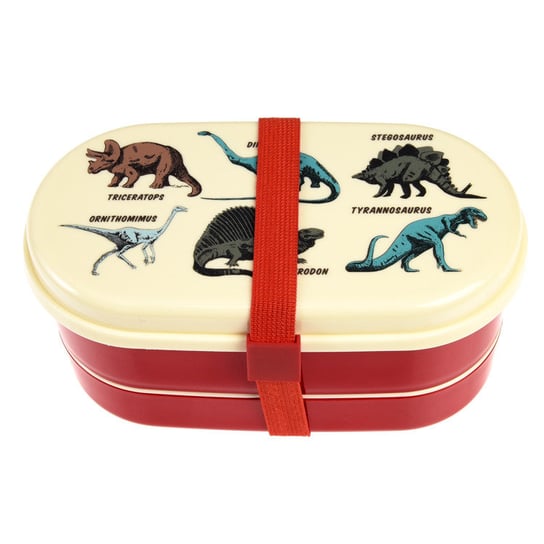 Rex London Trade, Podłużny lunchbox z gumką, Dinozaury Rex London