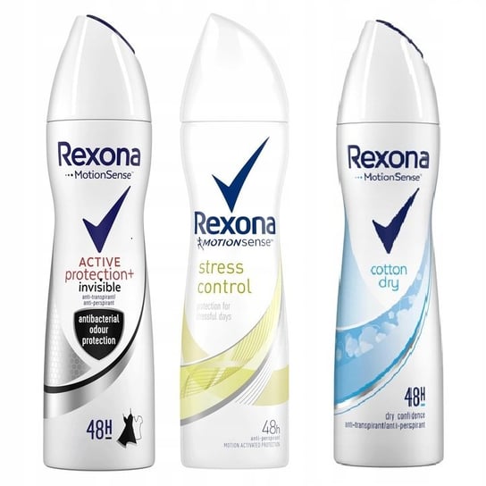 Rexona, Antyperspirant spray, Mix 3x150ml Rexona