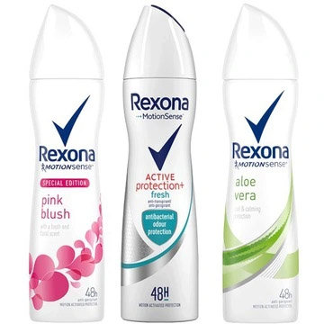 Rexona, Antyperspirant spray, Mix 3x150ml Rexona