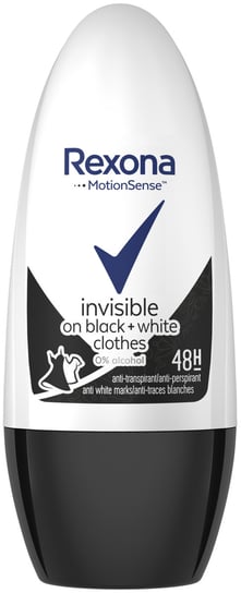 Rexona, Invisible Black + White, dezodorant roll-on, 50 ml Rexona