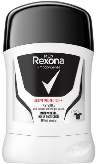 Rexona, Men Active Protection+ Invisible, dezodorant w sztyfcie, 50 ml Rexona