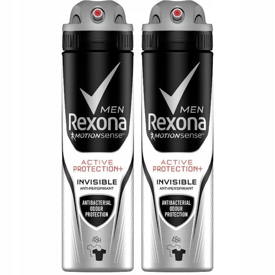 Rexona Men, Antyperspirant Active Protection+ Invisible, 2 x 150 Rexona