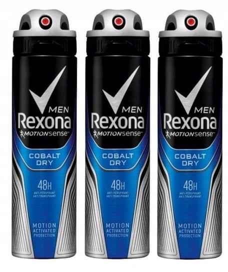 Rexona Men, Cobalt Dry Antyperspirant, 3 x 150ml Rexona