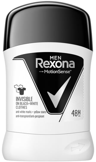 Rexona, Men Invisible Black + White, dezodorant w sztyfcie, 50 ml Rexona