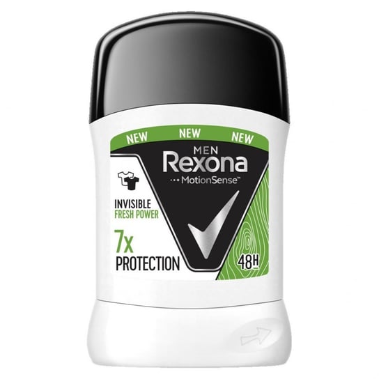 Rexona, Motion Sense, Dezodorant w sztyfcie dla mężczyzn Invisible Fresh Power 48H, 50 ml Rexona