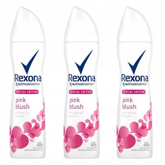 Rexona, Pink Blush Antyperspirant, 3x150 ml Rexona