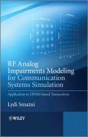 RF Analog Impairments Modeling for Communication Systems Simulation: Application to Ofdm-Based Transceivers Smaini Lydi