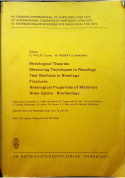 Rheological Theories Measuring Techniques in Rheology Test Methods in ...