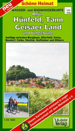 Rhön, Hünfeld, Tann, Geisaer Land und Umgebung 1 : 35 000 Radwander- und Wanderkarte Barthel, Barthel Andreas Verlag
