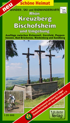 Rhön, Kreuzberg, Bischofsheim und Umgebung 1 : 35 000 Radwander- und Wanderkarte Barthel, Barthel Andreas Verlag