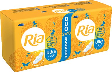 Ria, Podpaski Ultra Silk Normal Plus, 2x10 szt., 2-pak Ria