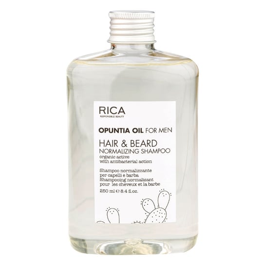 Rica, Opuntia Oil For Men, szampon nawilżający do włosów i brody, 250 ml Rica
