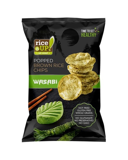 Rice Up chipsy z pełnoziarnistego, brązowego ryżu - smak Wasabi 60g Rice Up