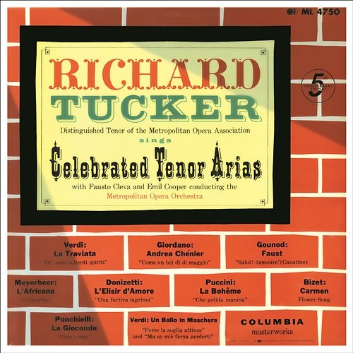 Richard Tucker - Celebrated Tenor Arias Richard Tucker