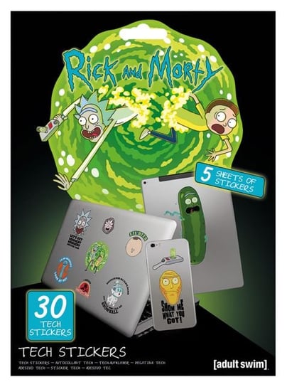 Rick and Morty Adventures - naklejki na laptopa 18x24 cm RICK AND MORTY
