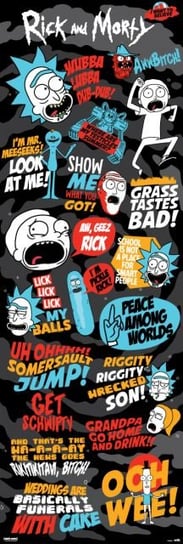 Rick and Morty Quotes - plakat 53x158 cm RICK AND MORTY