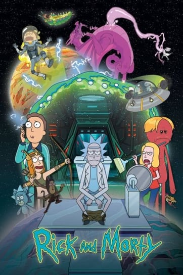 RICK AND MORTY TOILET ADVENTURE plakat 61x91cm RICK AND MORTY