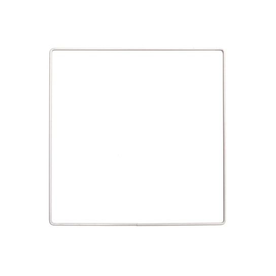 Rico Design, metalowa obręcz kwadrat, biały, 20 cm; do makramy Rico Design