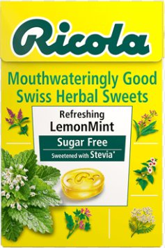 Ricola- Refreshing Lemon Mint Sugar Free Sweetened with Stevia-cukierki 45g Inna marka