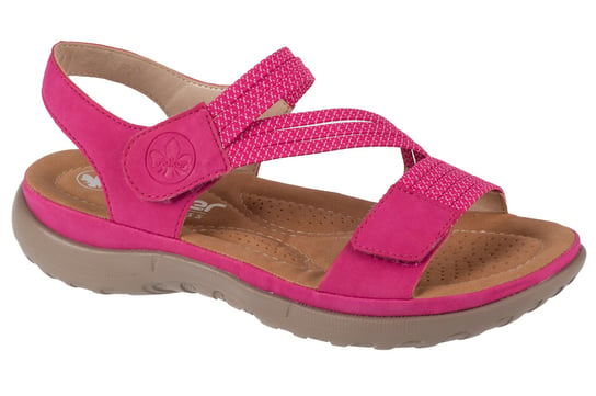 Rieker Sandals 64870-31, Damskie, sandały, Różowy Rieker