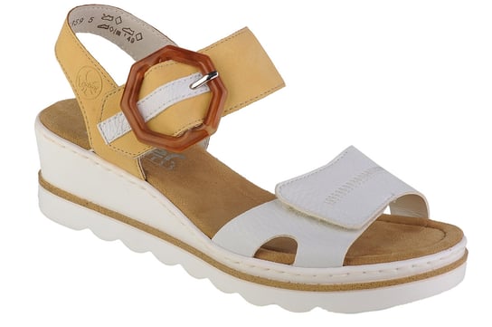 Rieker Sandals 67476-69, Damskie, sandały, Biały Rieker