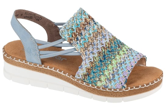 Rieker Sandals V1241-91, Damskie, sandały, Wielokolorowy Rieker
