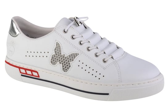 Rieker Sneakers L8857-80, Damskie, buty sneakers, Biały Rieker