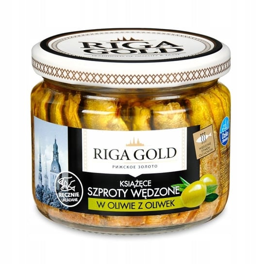 Riga Gold Książęce Szproty wędzone w oliwie 270g RĪGAS ZELTS