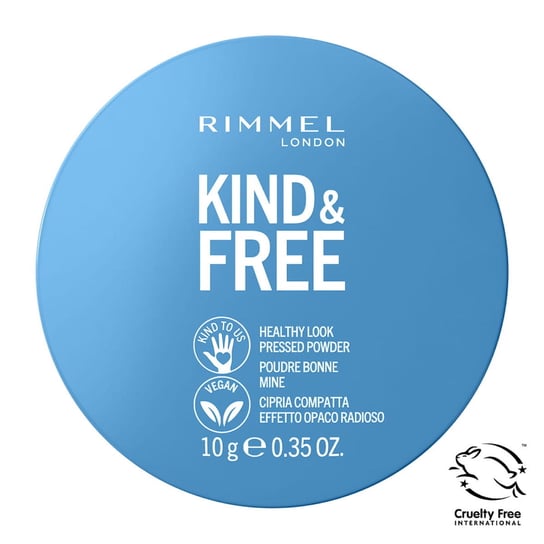Rimmel, Kind & Free, wegański puder prasowany 001 Translucent, 10 g Rimmel