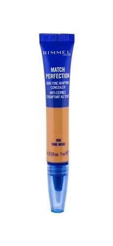 RIMMEL LONDON 2in1 Concealer & Highlighter Match Perfection korektor dla kobiet 7ml (050 True Beige) Rimmel