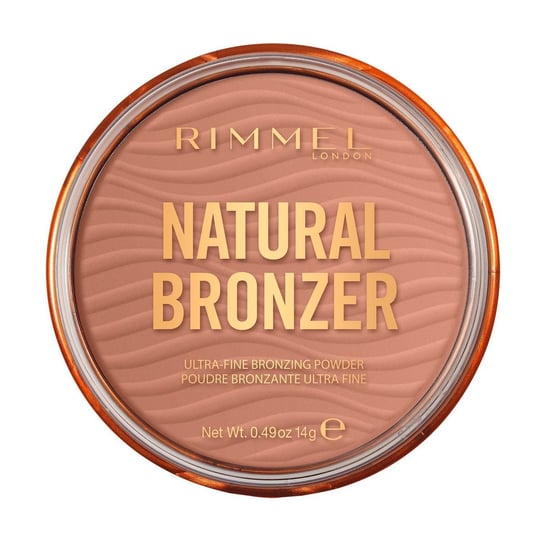 Rimmel, Natural Bronzer, Bronzer do twarzy z rozświetlającymi drobinkami 001 Sunlight, 14 g Rimmel