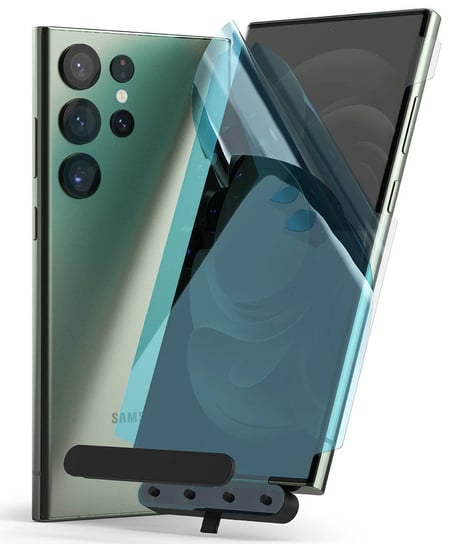 Ringke Dual Easy Wing folia ochronna Samsung Galaxy S23 Ultra (2 sztuki) + zestaw montażowy Ringke
