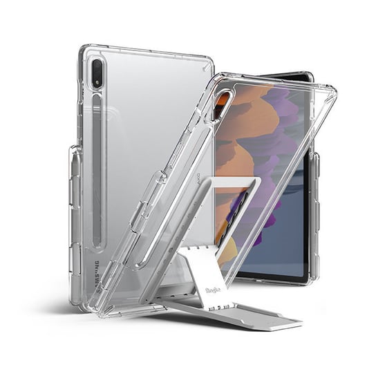 Ringke Fusion Combo Outstanding sztywne etui z żelową ramką do Samsung Galaxy Tab S7 11'' + samoprzylepna podstawka przezroczysty (FC475R39) Ringke