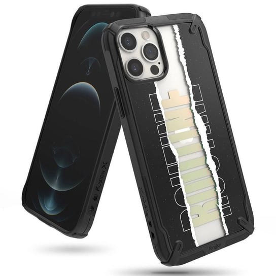 Ringke Fusion X Design etui pancerny pokrowiec z ramką iPhone 12 Pro Max czarny (Routine) (XDAP0026) Ringke