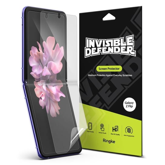 Ringke Invisible Defender 2x folia ochronna na cały ekran i boki telefonu TPU Samsung Galaxy Z Flip - case friendly (IDSG0009) Ringke